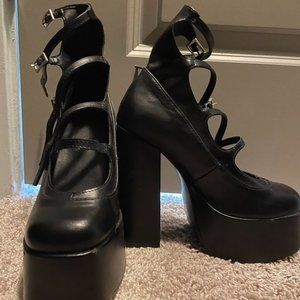 Mary Jane Strappy Platform Heels
